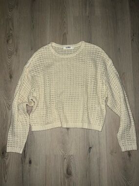 4th & Reckless Beige Knit Swim Coverup Top Size 10